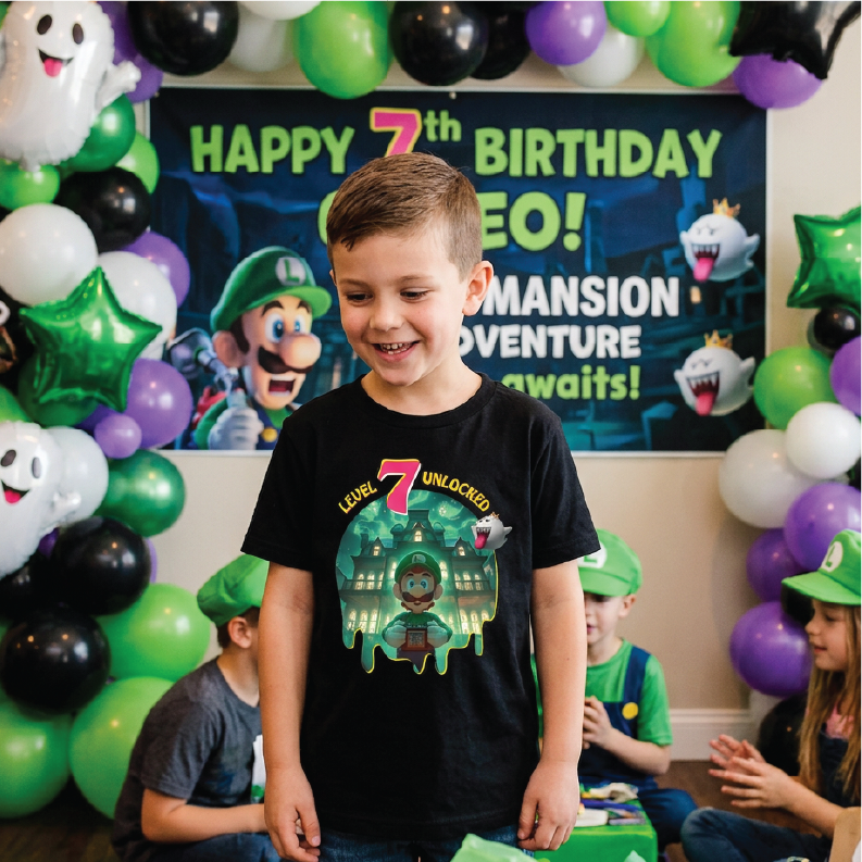 Luigi Haunted Mansion Birthday Shirt