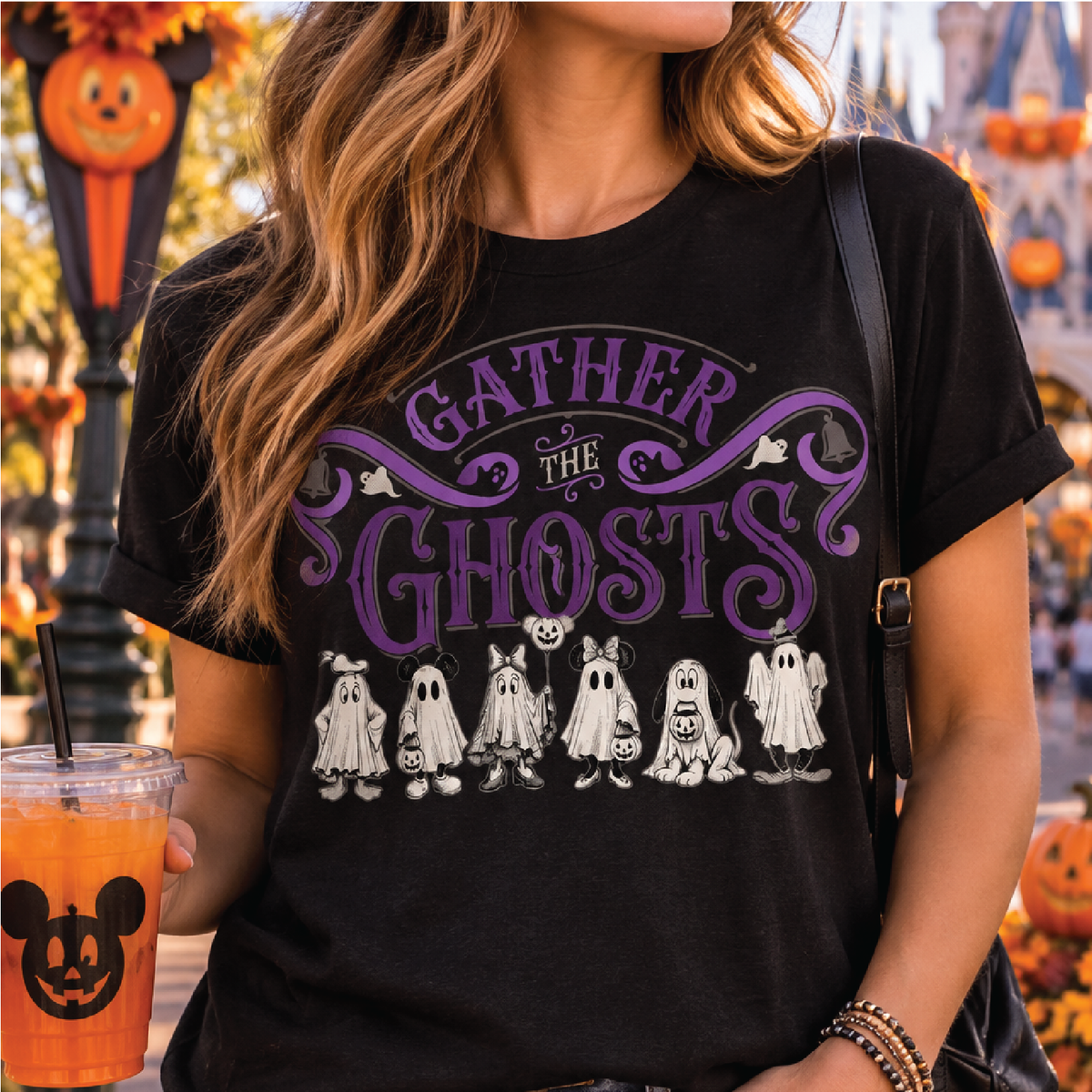 Mickey and friends gather ghosts halloween